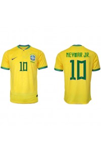 Brasil Neymar Jr #10 Fotballdrakt Hjemme Klær VM 2022 Korte ermer